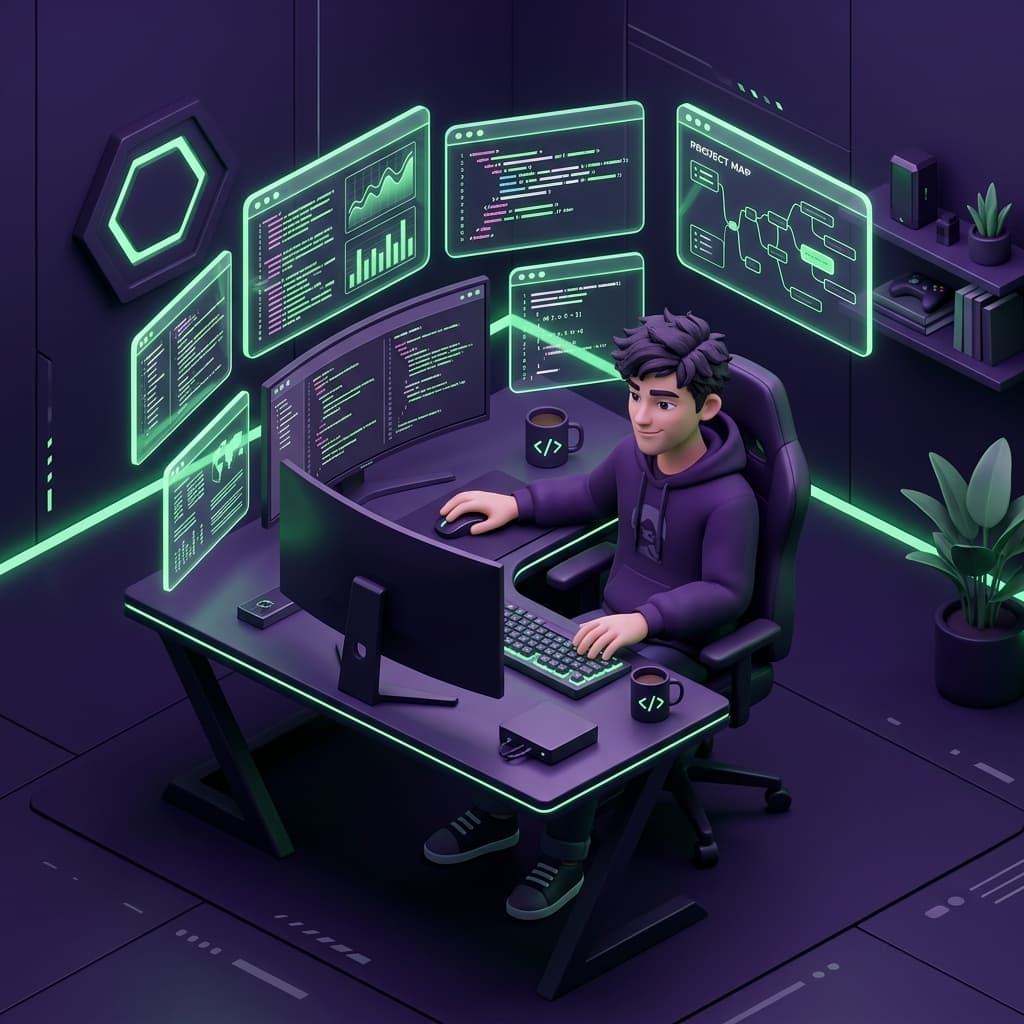 Tushar Ravaliya - Developer illustration